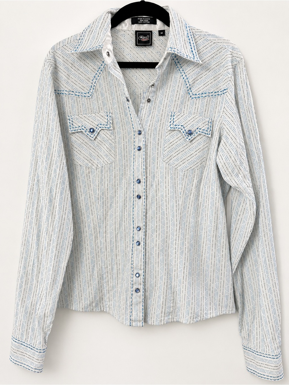 Cruel Girl Western Rodeo Pearl Snap Button Down Shirt Medium